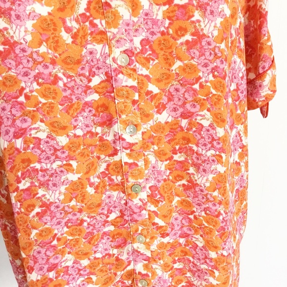Cynthia Rowley Floral Top Size XL Shirt Blouse - Picture 2 of 5